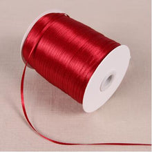 Load image into Gallery viewer, White Wine Red Satin Ribbon